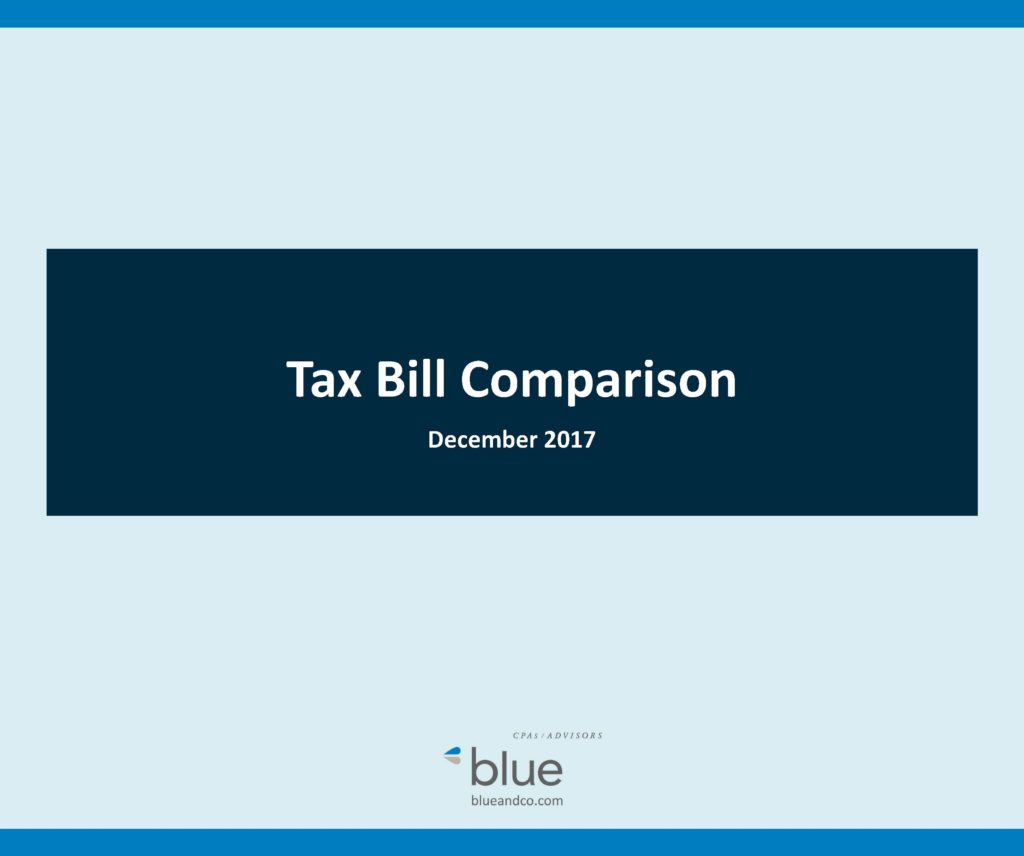 Tax Bill Comparison