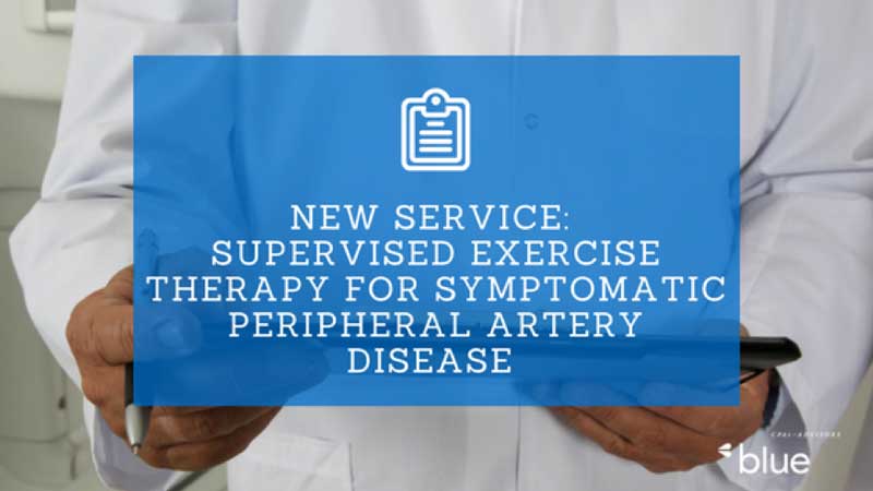 New service: Supervised exercise therapy for symptomatic peripheral artery disease