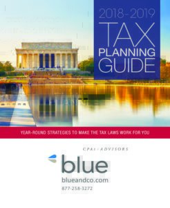 2018 Blue & Co. Year-End Tax Planning Guide Cover