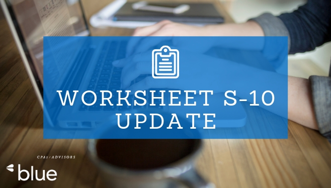 Worksheet S-10 Update