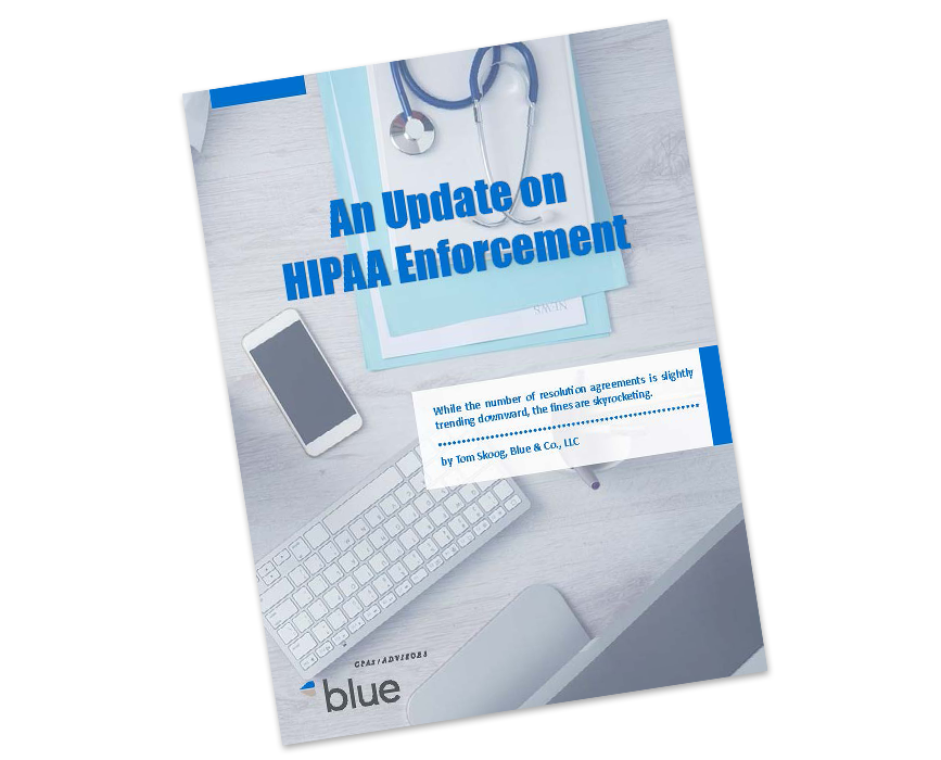 An Update on HIPAA Enforcement