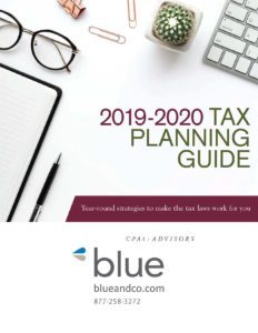Cover of 2019 Year-End Tax Planning Guide - Blue & Co., LLC