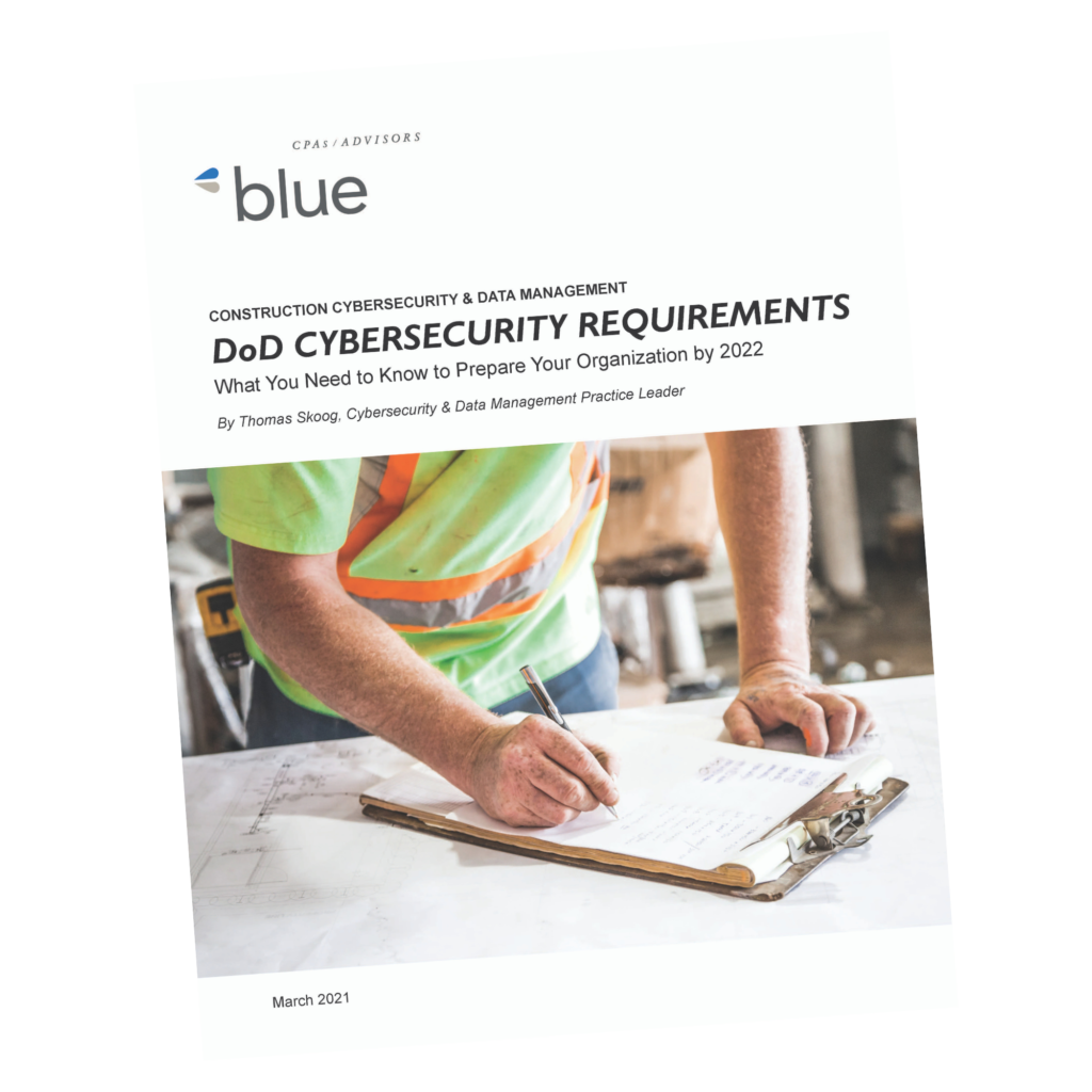 Department of Defense Cybersecurity Requirements | Blue & Co | Blue & Co Cybersecurity and Data Management Practice