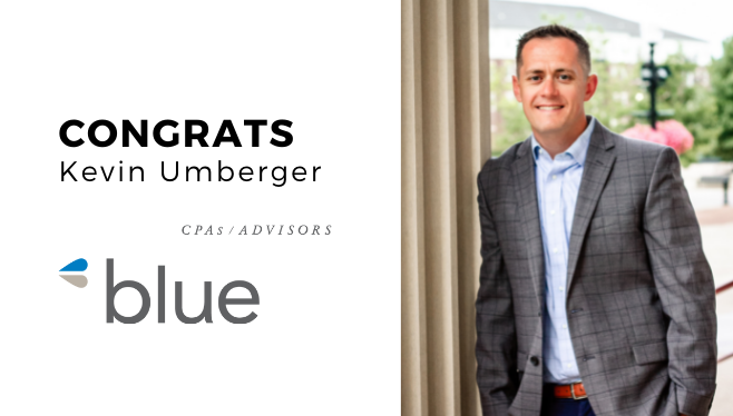 Indy's Best & Brightest Honoree |Kevin Umberger Named Indy's Best & Brightest Honoree | Kevin Umberger, CPA Headshot | Blue & Co., LLC